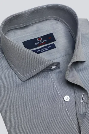 Grey Textured Formal Autograph Shirt