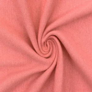 Gum Pink Solid 1x1 Rib Knit Fabric