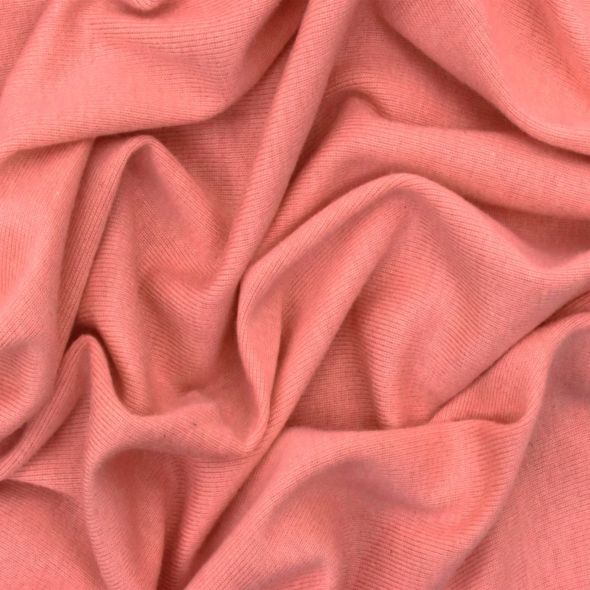 Gum Pink Solid 1x1 Rib Knit Fabric
