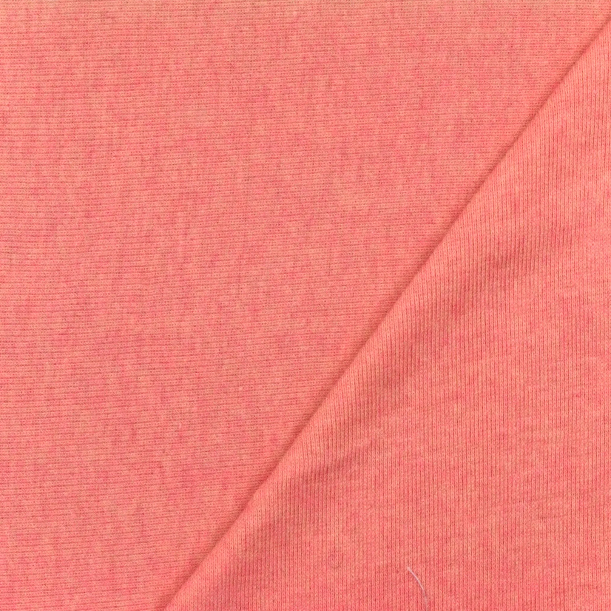 Gum Pink Solid 1x1 Rib Knit Fabric