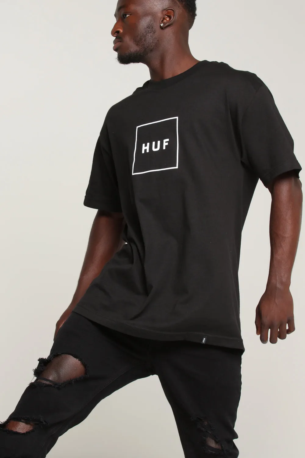 Huf Box Logo Tee Black