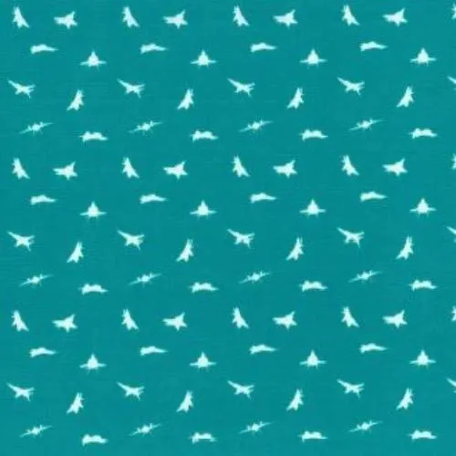 Jade | "Jets Away" Print Polyester Shirting - SKU 7464 #U2