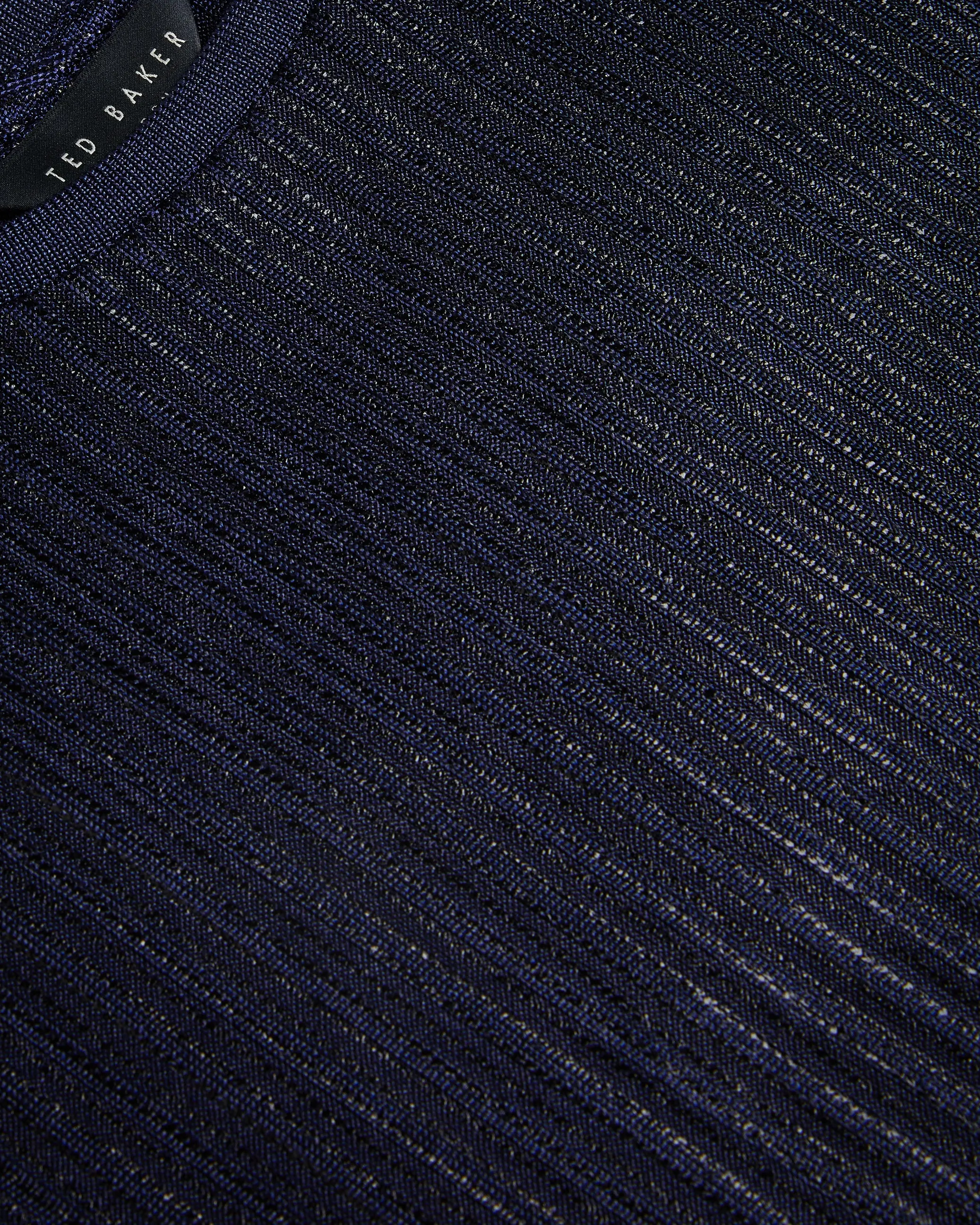 Katrino Metallic Fitted Tee Navy