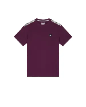 Kids Diaz T-Shirts Acai Berry/Mid House Check