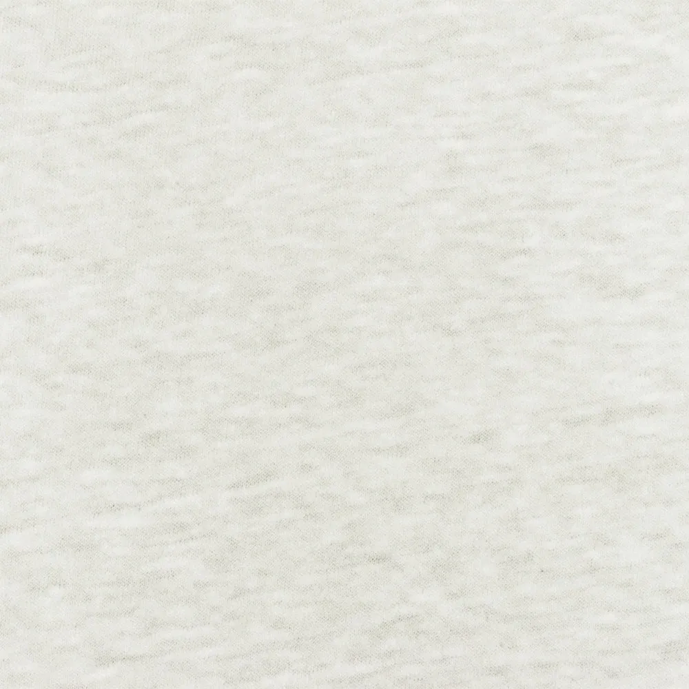 Light Ivory Slub Poly Cotton Stretch Spandex Jersey Knit Fabric
