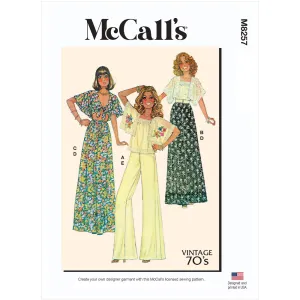 M8257 Misses' Tops, Skirt and Pants