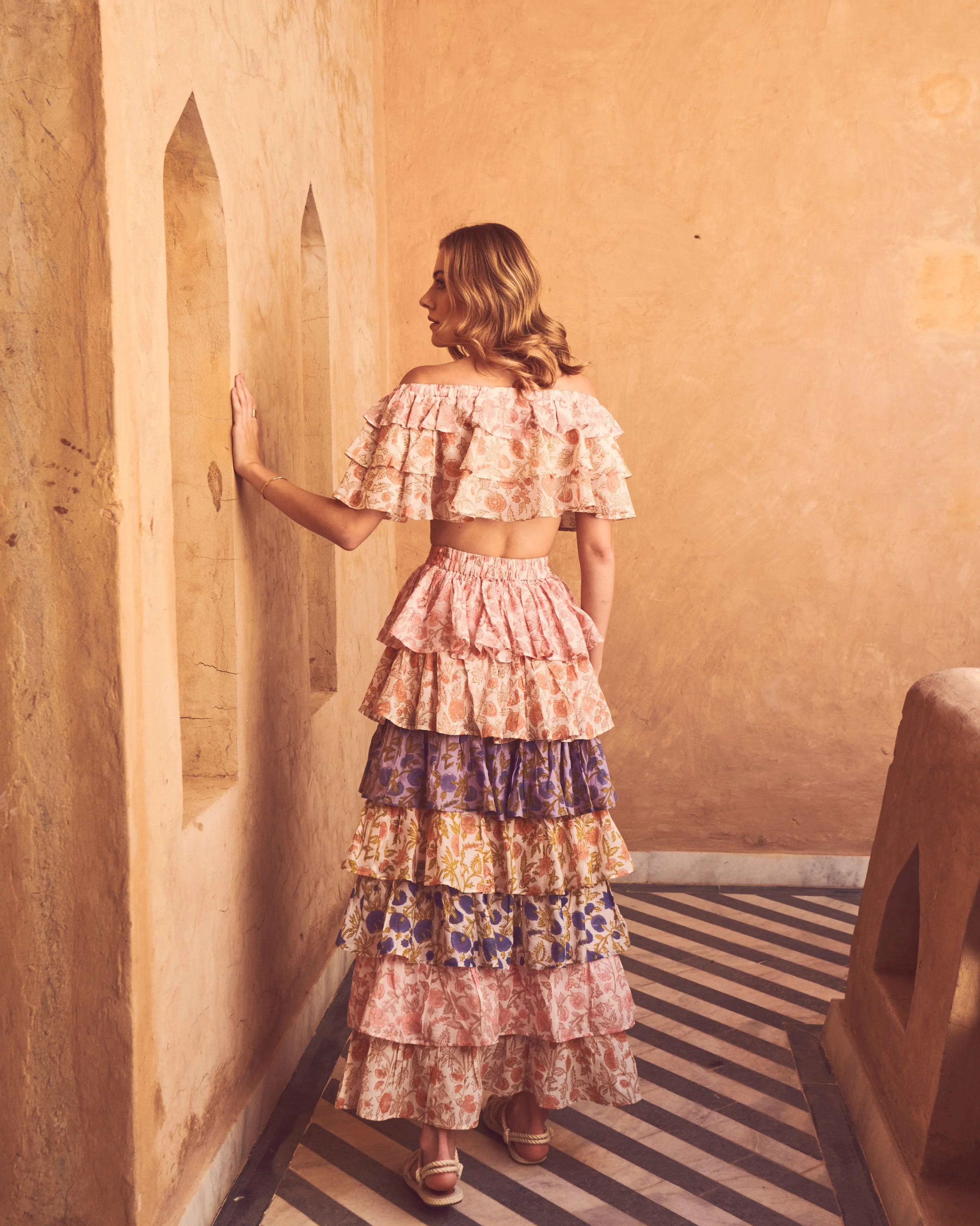 Marigold Off Shoulder Ruffle Top
