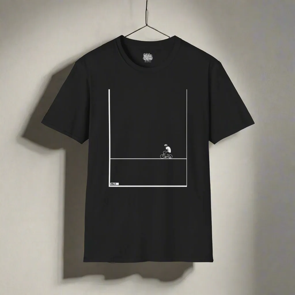 Minimalistic Bike Riding Graphic T-Shirt