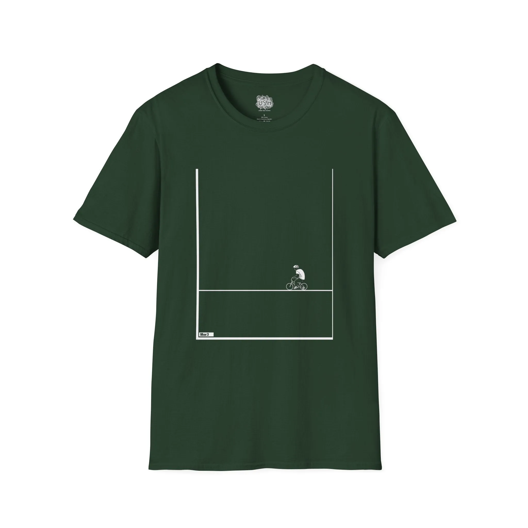 Minimalistic Bike Riding Graphic T-Shirt