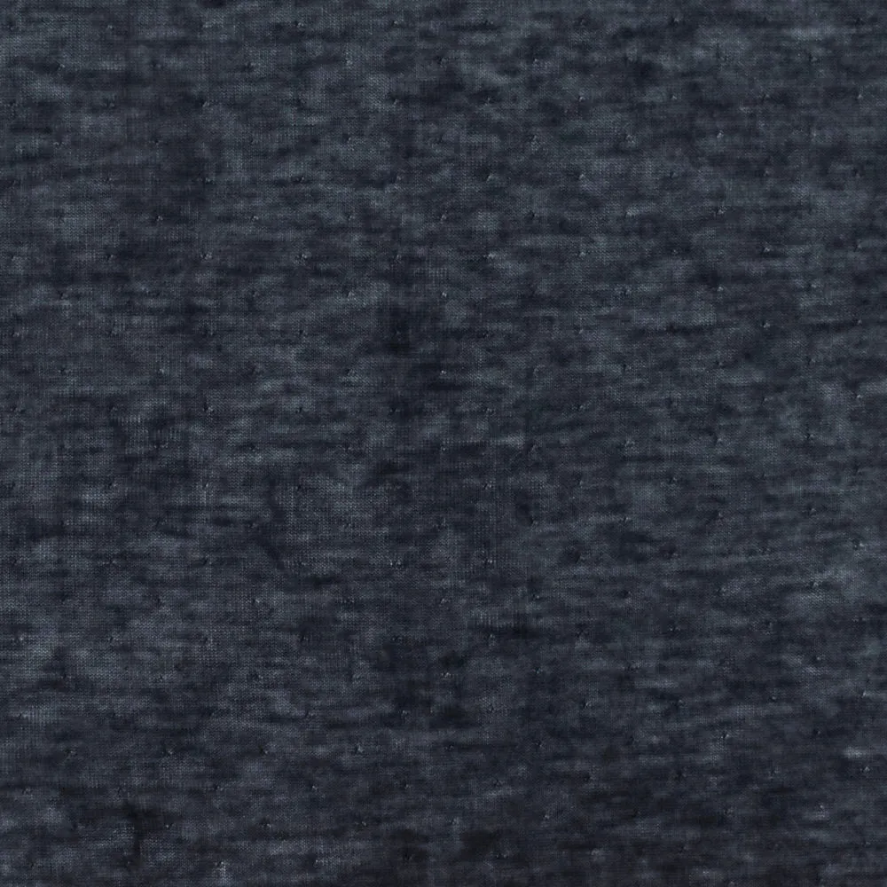 Navy-White Viscose Pointelle Stretch Double Knit Fabric