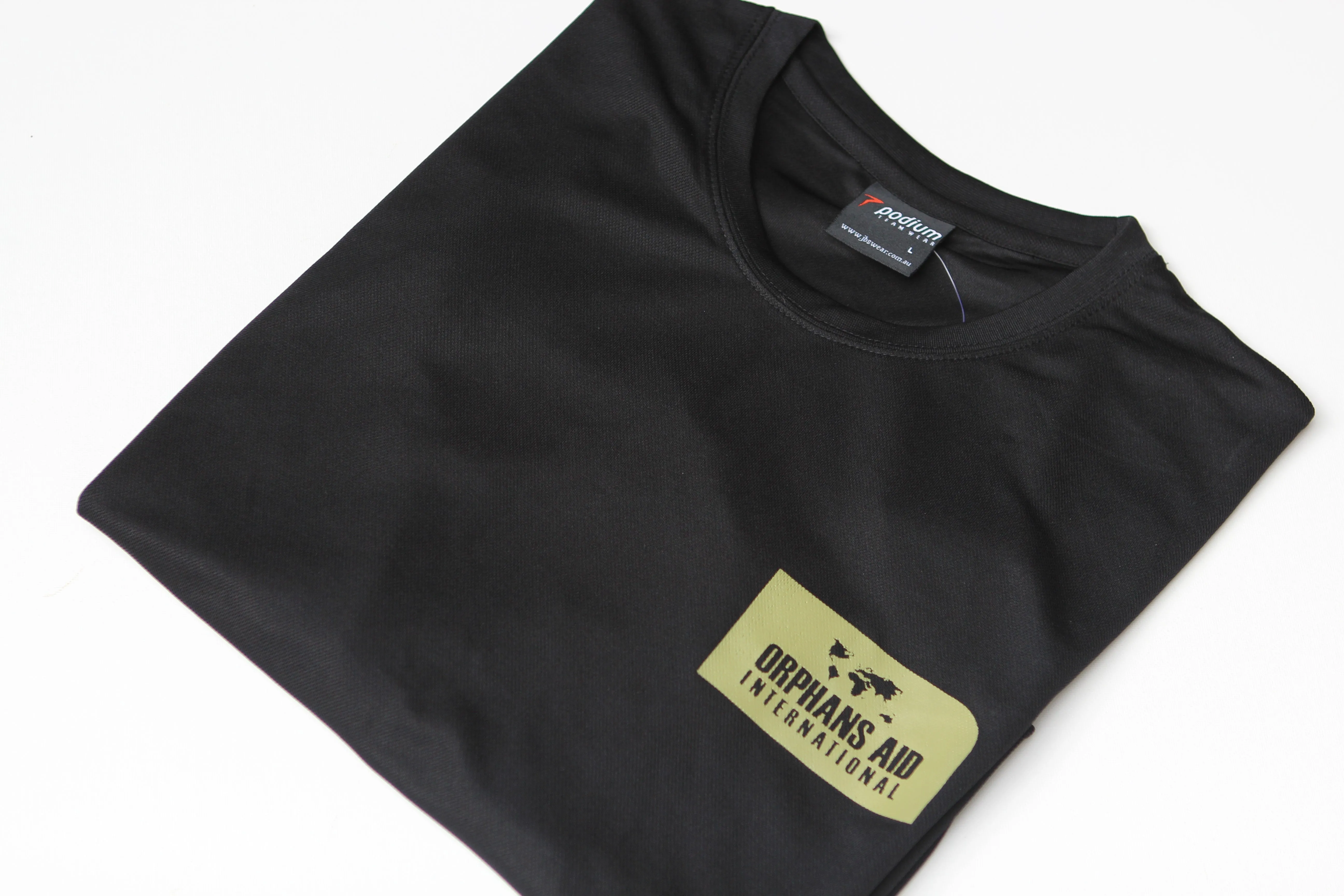 Orphans Aid Poly Black T-Shirt
