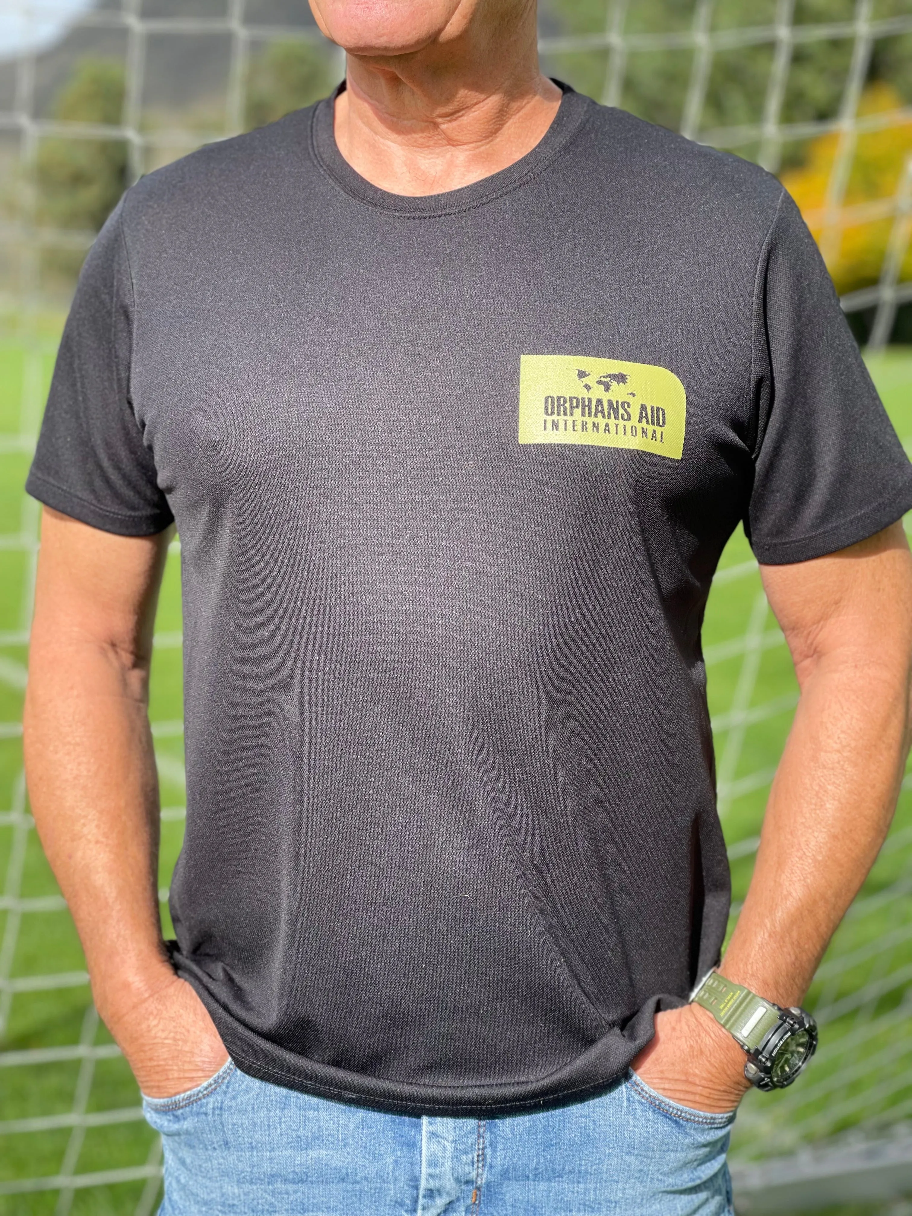 Orphans Aid Poly Black T-Shirt