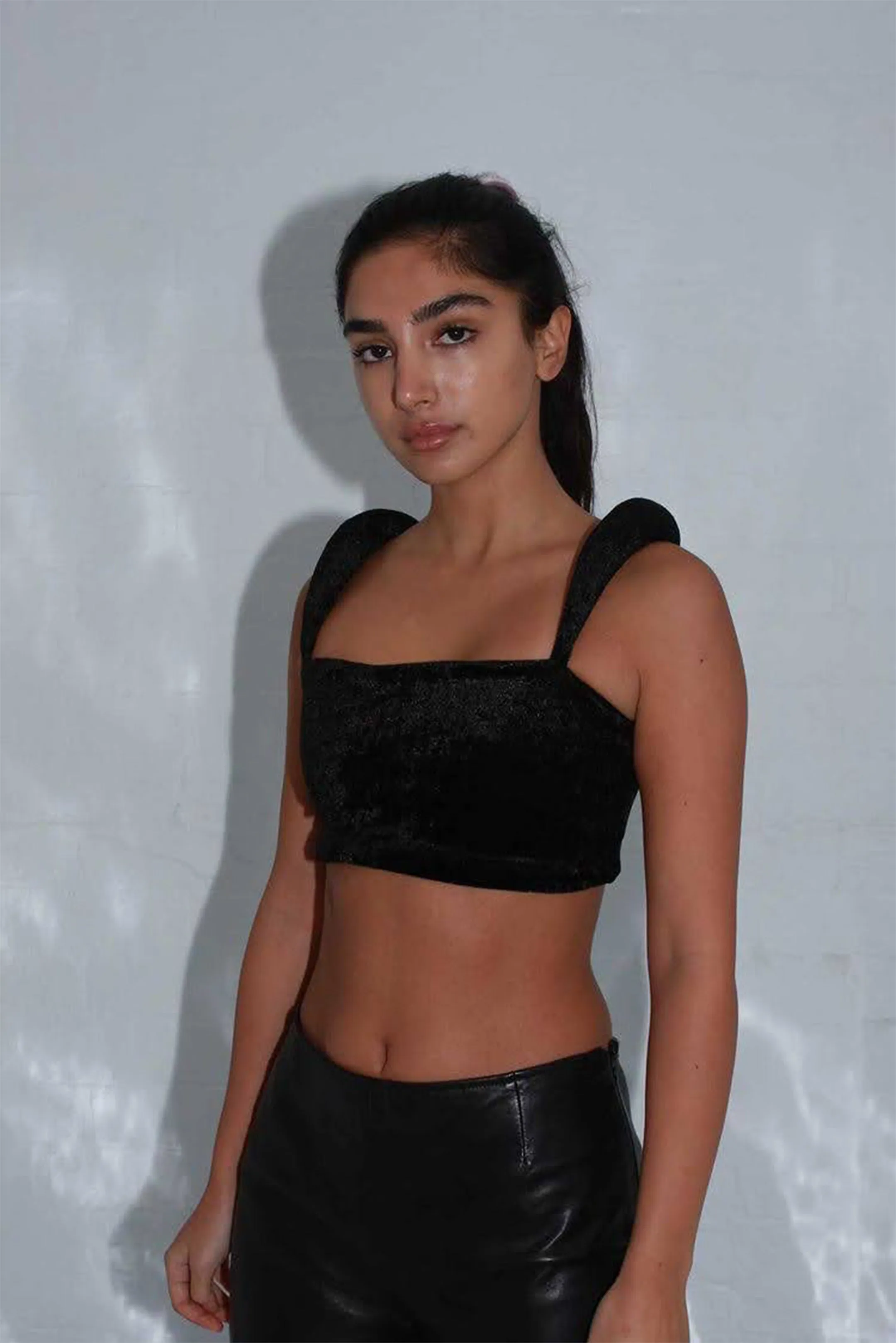 Padded Shoulder Bodice Black