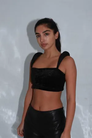 Padded Shoulder Bodice Black
