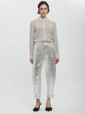 Polka- Dot Sheer Blouse