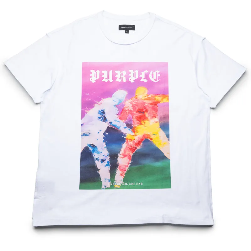 Purple Brand Fight Tee - White