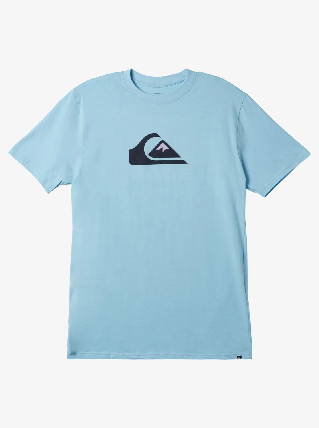 Quiksilver Comp Logo Tee-Sky Blue