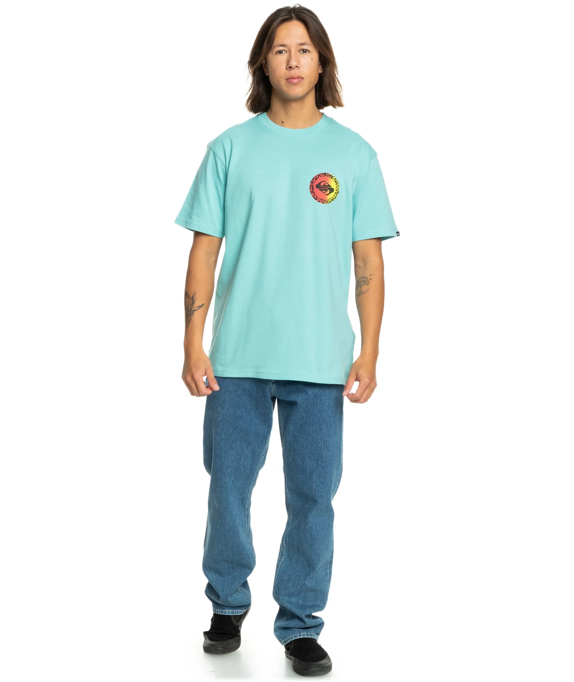 Quiksilver Mens Long Fade Short Sleeve T-Shirt