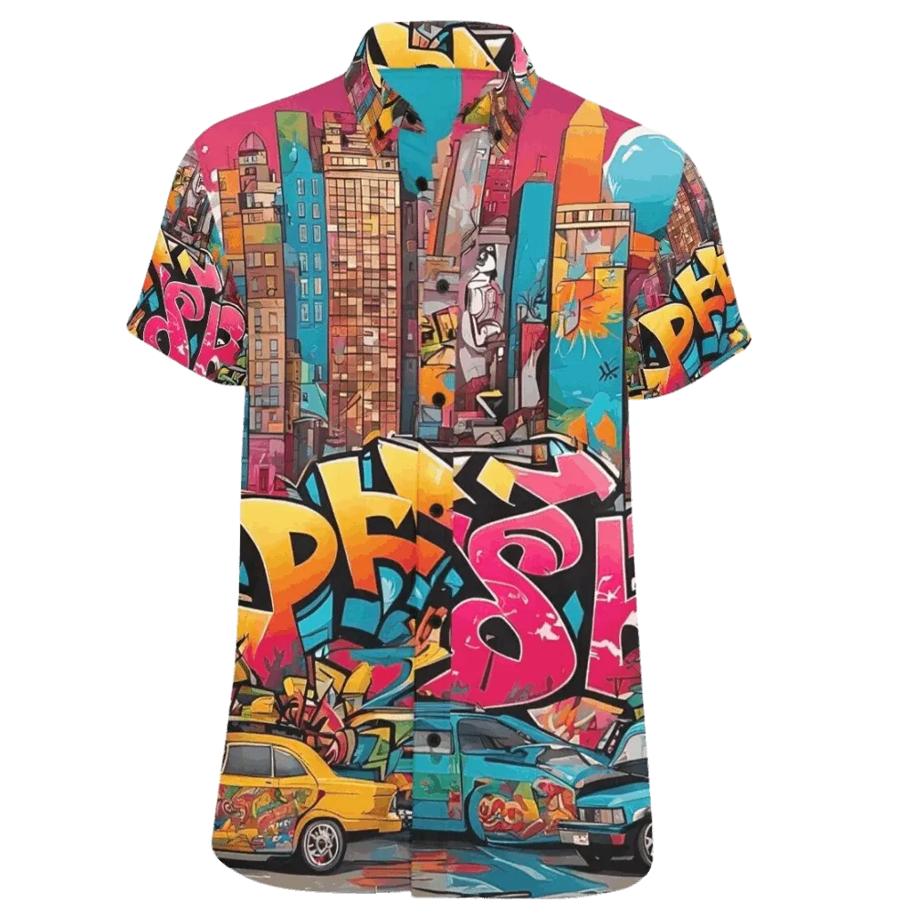 RipTide Customizable Casual Shirts - Urban Graffiti