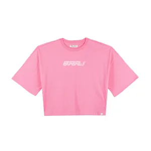 RRJ Ladies Basic Tees Boxy Fitting CVC Jersey Fabric 145742 (Pink)