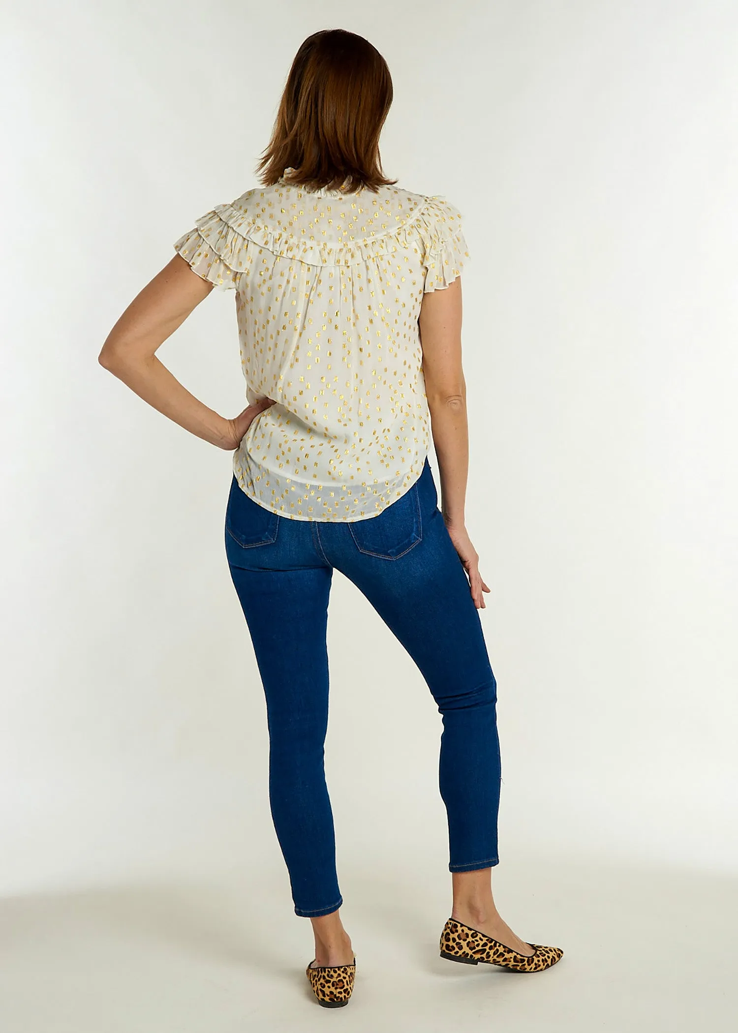 Silla Top - Cream/Gold