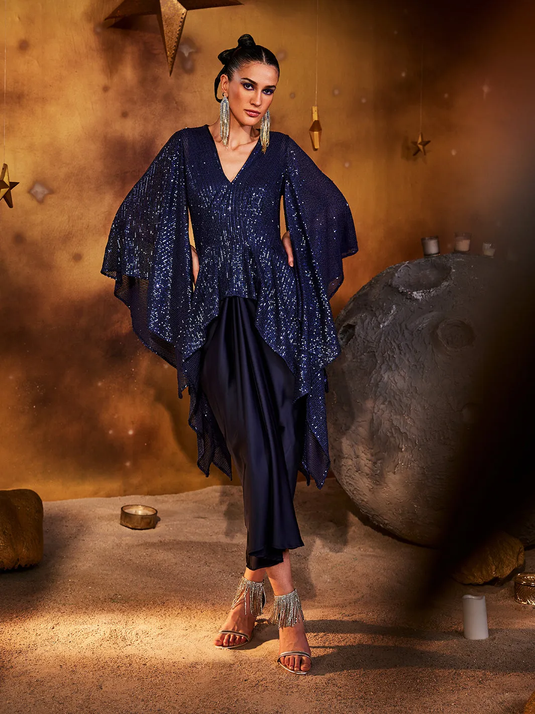 Spartan Pleated Sequin TOP