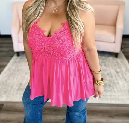 SPRING GRACE LACE TANK TOP