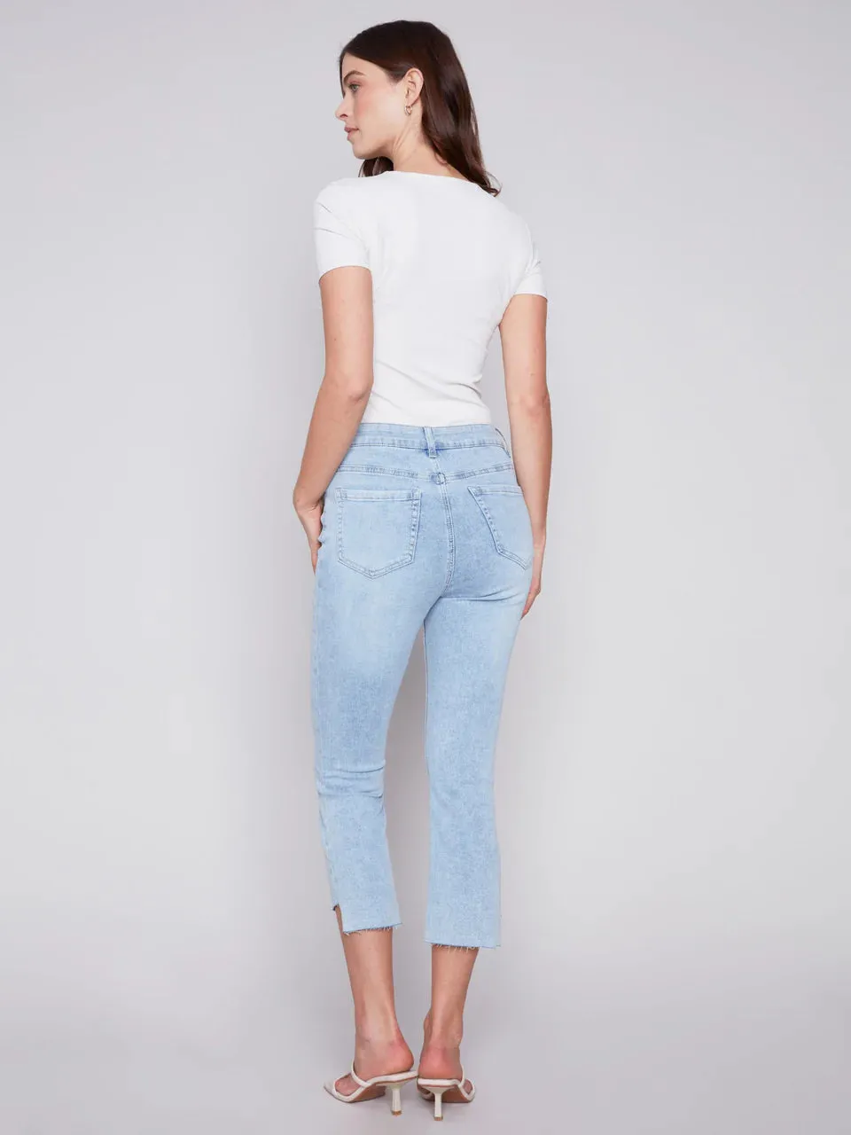 Stretch 5 Pkt Finged Hem-Beach Blue