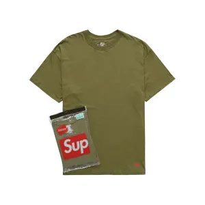 Supreme Hanes Tagless Tees (2 Pack) Olive