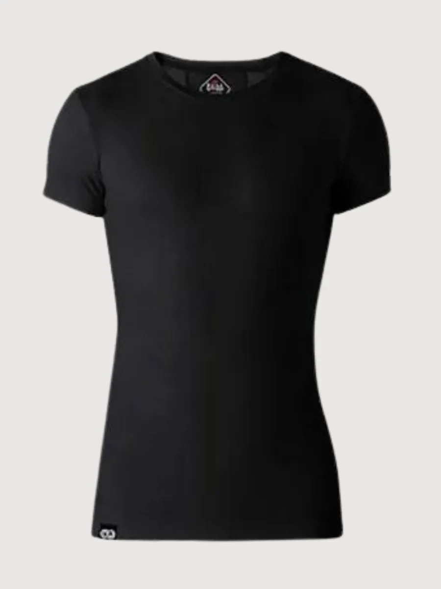 T-Shirt Adara Black In Merino Wool | Rewoolution