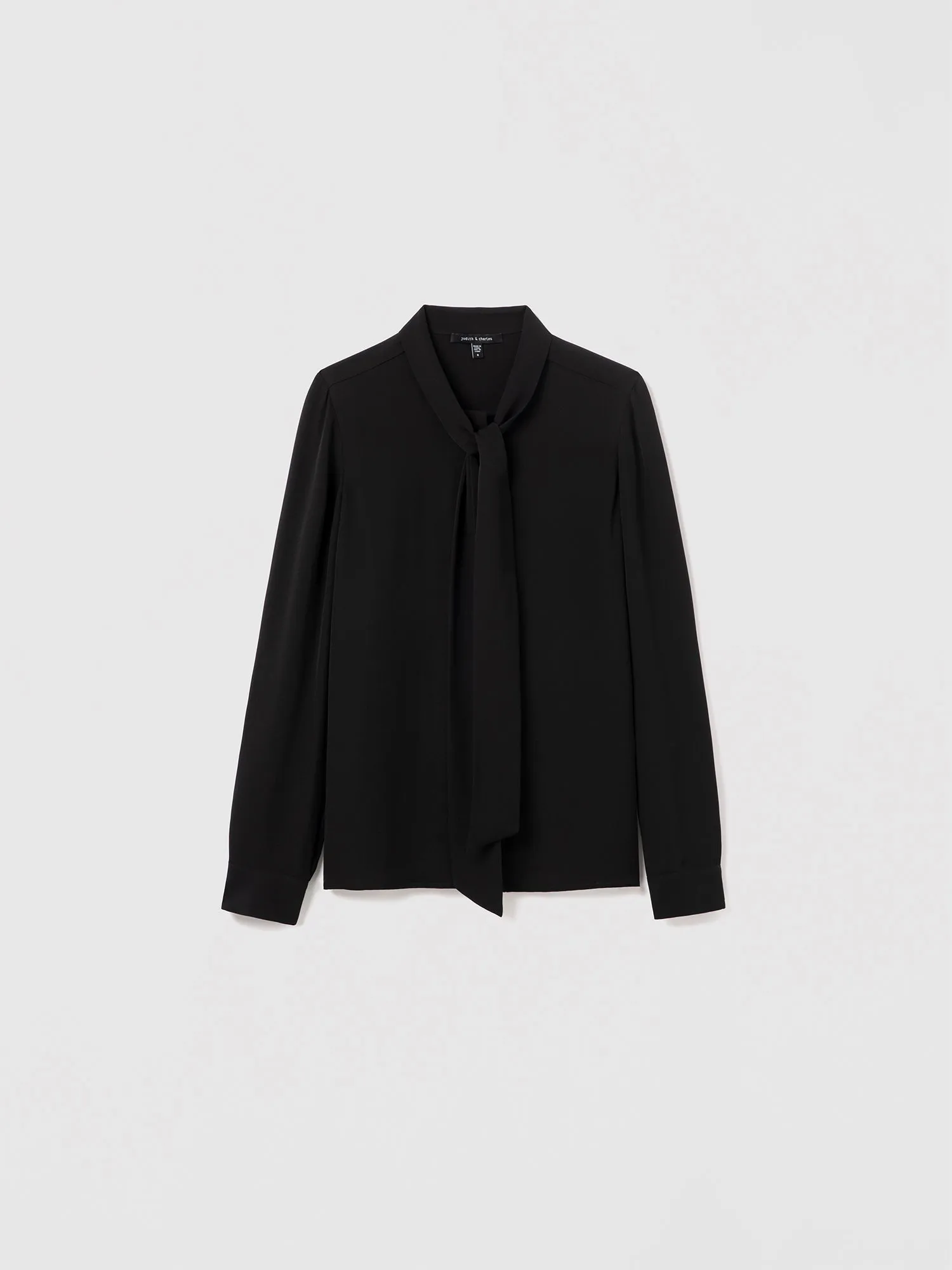 Tie neck silk blouse