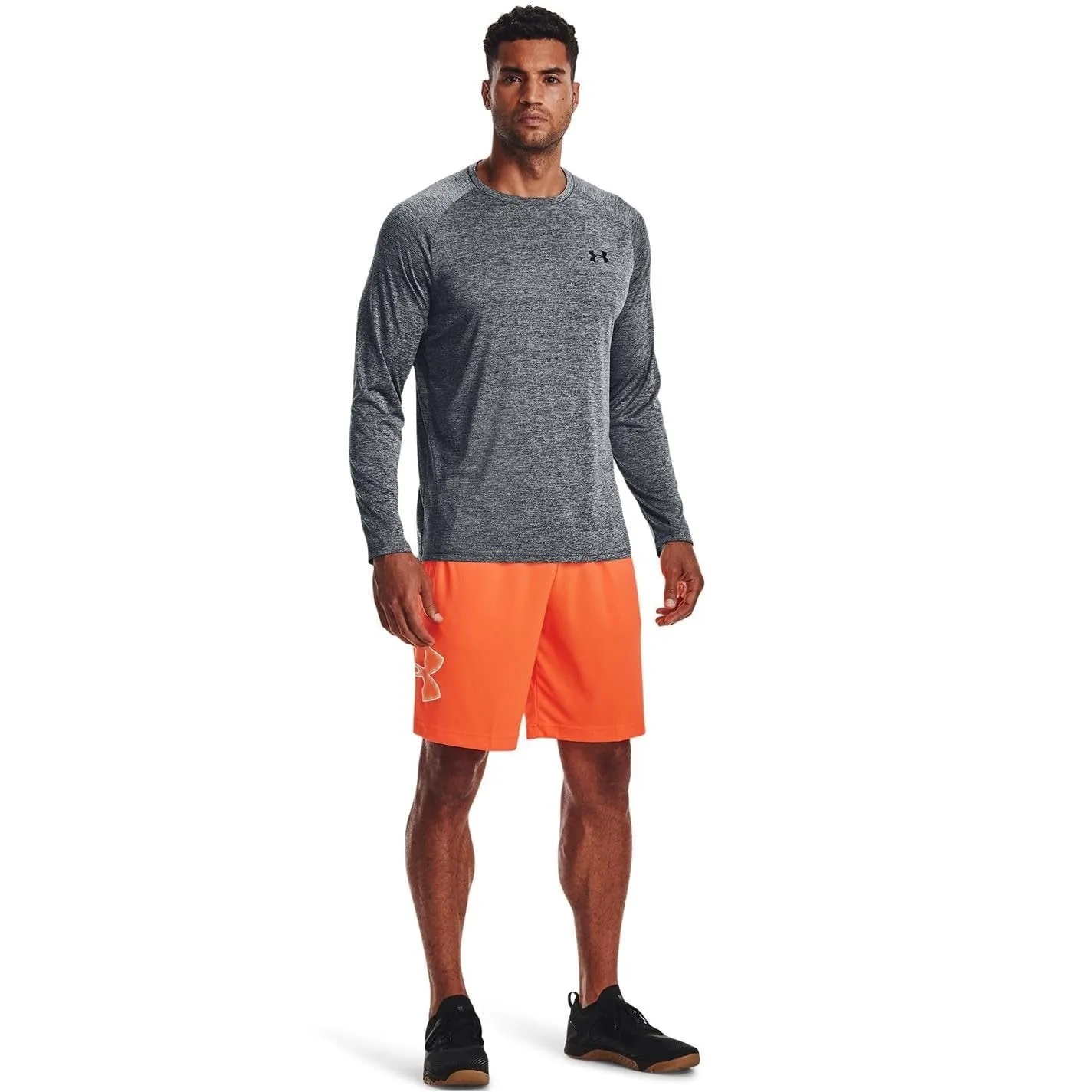 Under Armour Men's Tech 2.0 Long-Sleeve T-Shirt , Pitch Gray (012)/Black , Large