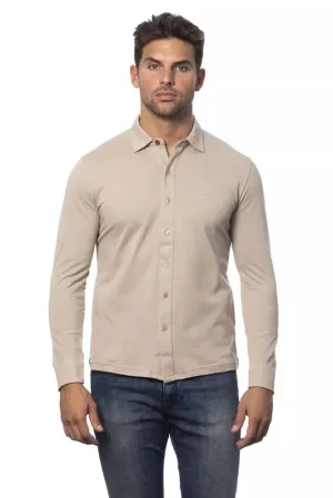 Verri Beige Cotton Men Shirt