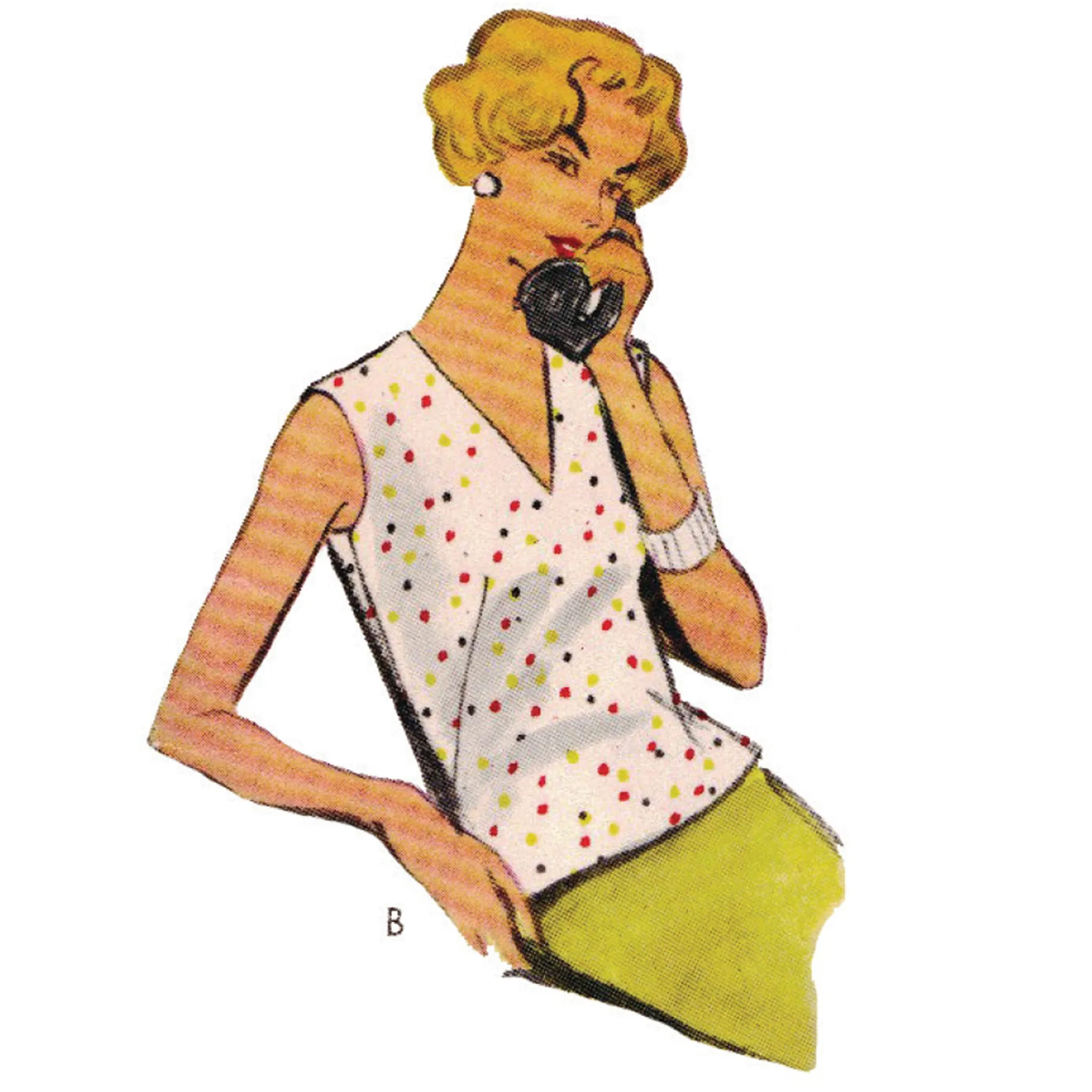 Vintage 1950s Pattern – Three Style Tops, Over-blouses - Bust 34” (86.4cm)