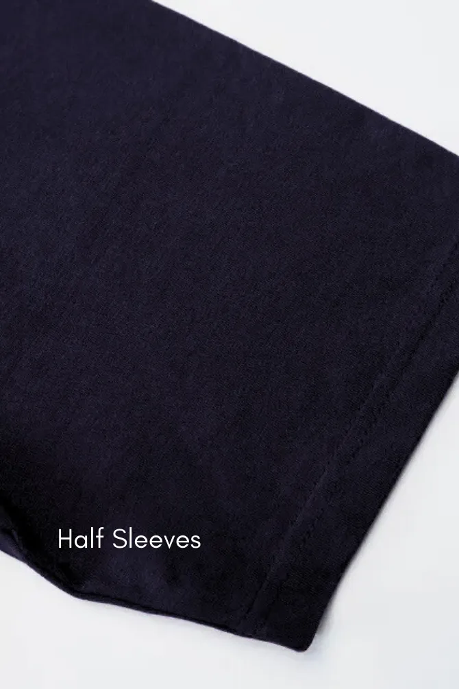 White and Navy Blue Oversized Shirts Combo