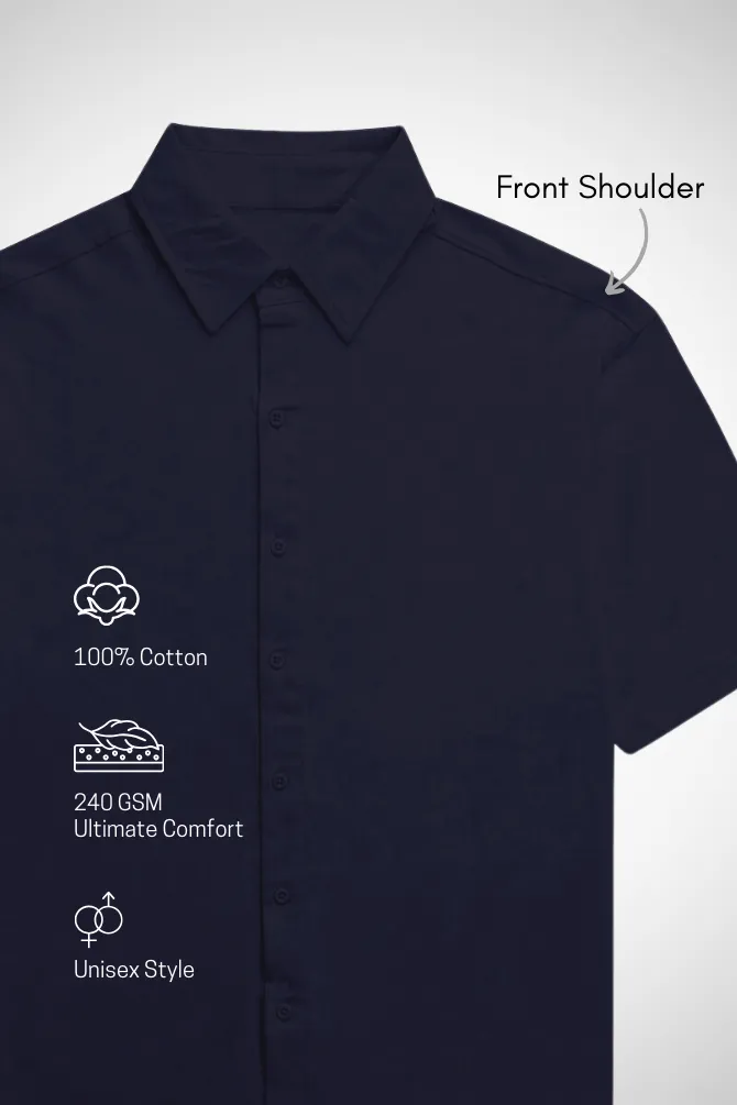 White and Navy Blue Oversized Shirts Combo