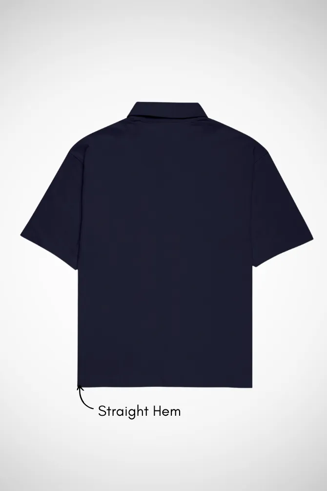 White and Navy Blue Oversized Shirts Combo