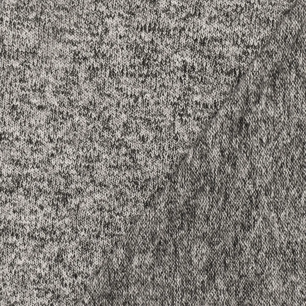 Winter Gray-White Texture Stretch Brushed Back Jersey Knit Fabric