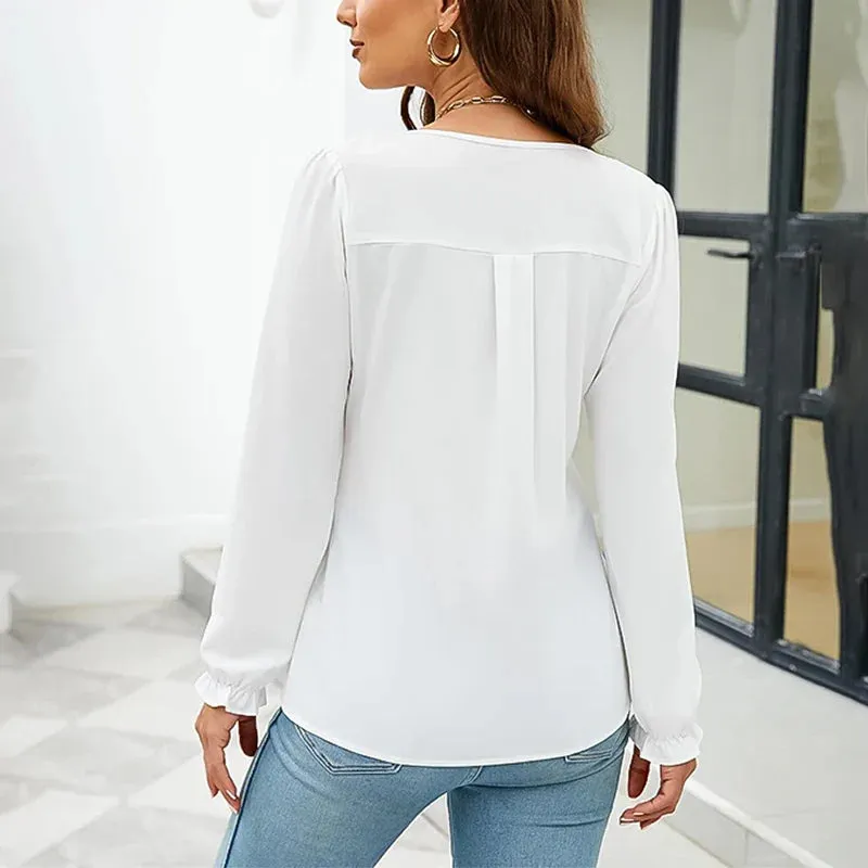 Women Style Blouses Sleeveless Halter Collar Solid Color Blouse