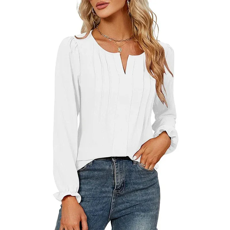 Women Style Blouses Sleeveless Halter Collar Solid Color Blouse